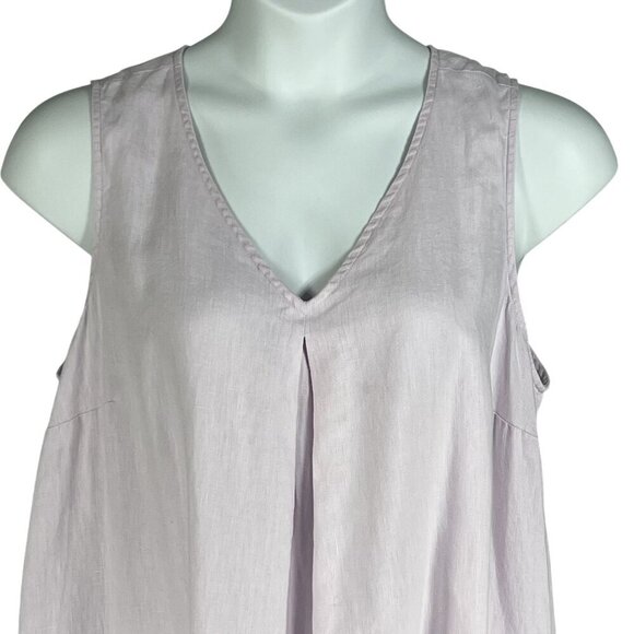 J. Jill Love Linen Women XL Lavender Sleeveless Shift Dress Minimalist Lagenlook - Picture 6 of 14